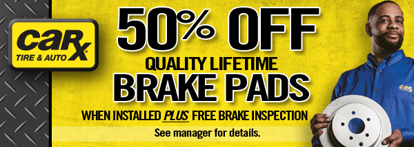 Car-X Auto Repair: 50% Off Brake Pads